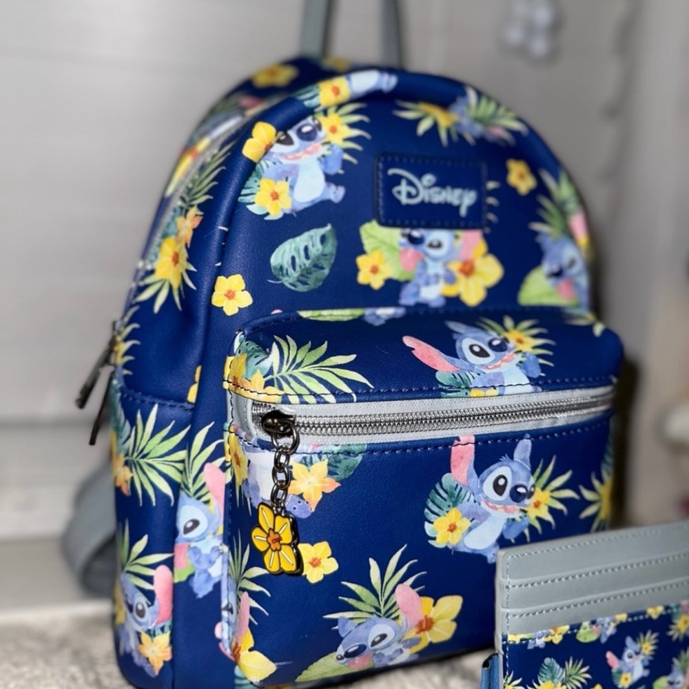 Disney Blue and Yellow Tropical Mini Backpack